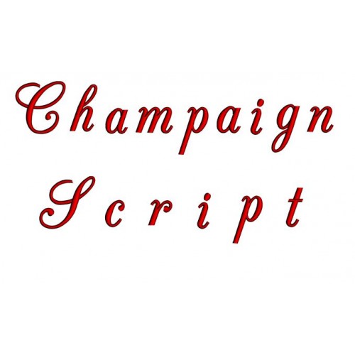 Champaign Embroidery Font Digitized Lower and Upper Case 1 2 3 inch Instant Download